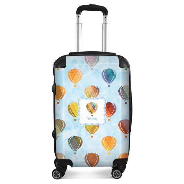 Custom Watercolor Hot Air Balloons Suitcase - 20" Carry On (Personalized)