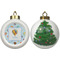Watercolor Hot Air Balloons Ceramic Christmas Ornament - X-Mas Tree (APPROVAL)
