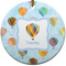 Watercolor Hot Air Balloons Ceramic Flat Ornament - Circle (Front)