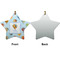 Watercolor Hot Air Balloons Ceramic Flat Ornament - Star Front & Back (APPROVAL)