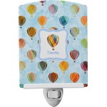 Watercolor Hot Air Balloons Ceramic Night Light (Personalized)