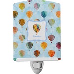 Watercolor Hot Air Balloons Ceramic Night Light (Personalized)