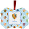 Watercolor Hot Air Balloons Christmas Ornament (Front View)