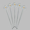 Watercolor Hot Air Balloons Clear Plastic 7" Stir Stick - Round - Fan View