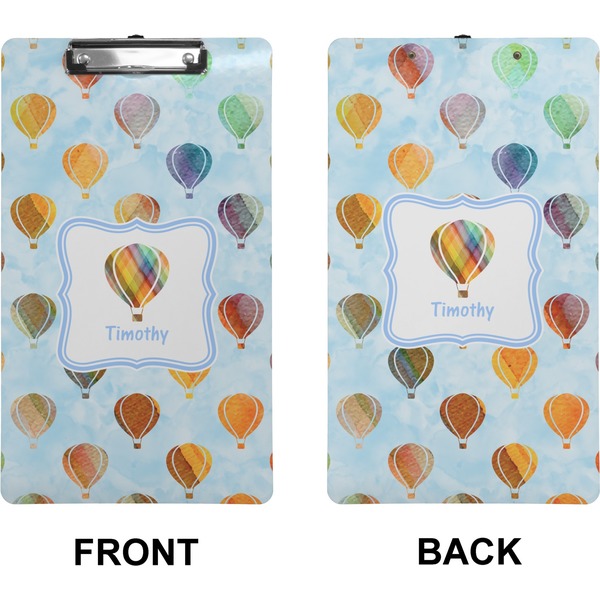 Watercolor Hot Air Balloons Clipboard (Legal) (Front + Back)