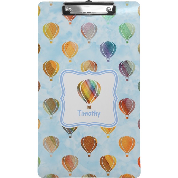 Custom Watercolor Hot Air Balloons Clipboard (Legal Size) (Personalized)