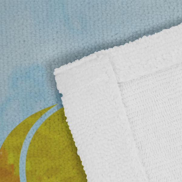 Watercolor Hot Air Balloons Close up of Fabric