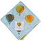 Watercolor Hot Air Balloons Cloth Napkins - Personalized Dinner (Folded Four Corners)