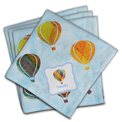 Watercolor Hot Air Balloons Cloth Napkins (Set of 4) (Personalized)