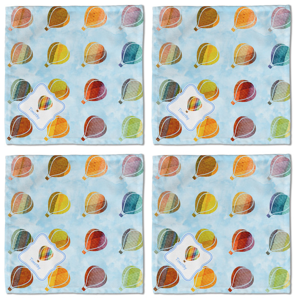 Watercolor Hot Air Balloons Cloth Napkins - Personalized Lunch (APPROVAL) Set of 4