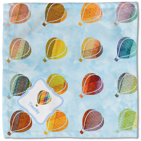 Watercolor Hot Air Balloons Cloth Napkins - Personalized Lunch (Single Full Open)