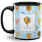 Watercolor Hot Air Balloons Coffee Mug - 11 oz - Full- Black