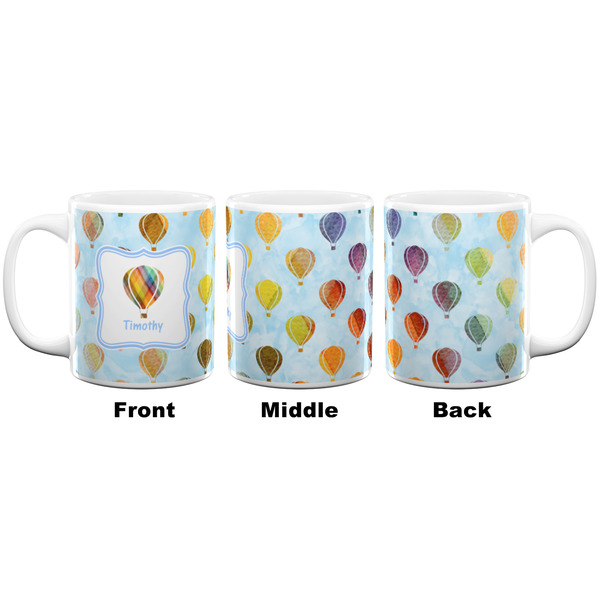 Watercolor Hot Air Balloons Coffee Mug - 11 oz - White APPROVAL