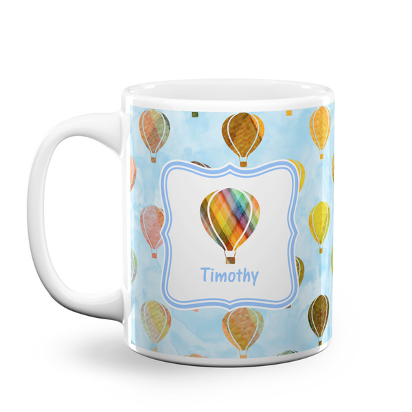 Custom Watercolor Hot Air Balloons Coffee Mug (Personalized)