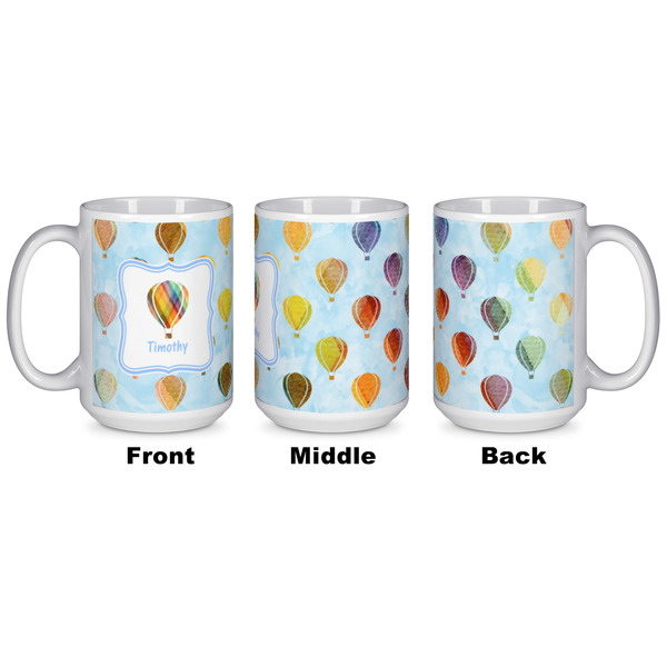 Watercolor Hot Air Balloons Coffee Mug - 15 oz - White APPROVAL