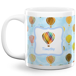 Watercolor Hot Air Balloons 20 Oz Coffee Mug - White (Personalized)