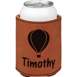 Watercolor Hot Air Balloons Leatherette Can Sleeve - Single Sided (Personalized)