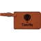 Watercolor Hot Air Balloons Cognac Leatherette Luggage Tags