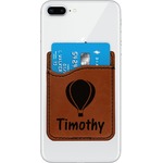 Watercolor Hot Air Balloons Leatherette Phone Wallet (Personalized)