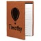 Watercolor Hot Air Balloons Leatherette Portfolio with Notepad - Large - Single Sided (Personalized)