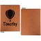 Watercolor Hot Air Balloons Cognac Leatherette Portfolios with Notepad - Large - Single Sided - Apvl