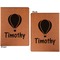 Watercolor Hot Air Balloons Cognac Leatherette Portfolios with Notepad - Small - Double Sided- Apvl