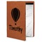 Watercolor Hot Air Balloons Leatherette Portfolio with Notepad - Small - Single Sided (Personalized)