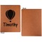 Watercolor Hot Air Balloons Cognac Leatherette Portfolios with Notepad - Small - Single Sided- Apvl