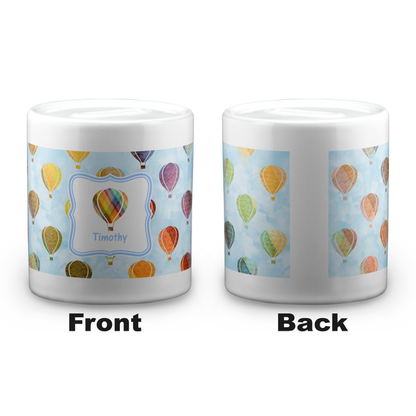 Watercolor Hot Air Balloons Coin Bank - Apvl