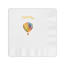 Watercolor Hot Air Balloons Coined Cocktail Napkins (Personalized)