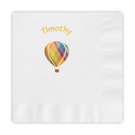 Watercolor Hot Air Balloons Embossed Decorative Napkins (Personalized)