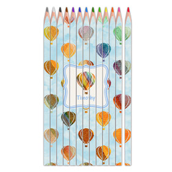 Watercolor Hot Air Balloons Colored Pencils (Personalized)