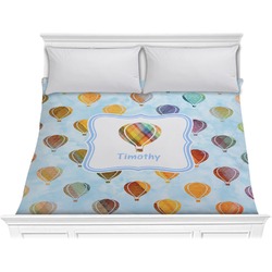 Watercolor Hot Air Balloons Comforter - King (Personalized)