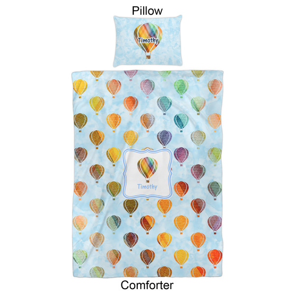 Watercolor Hot Air Balloons Comforter Set - Twin XL - Approval