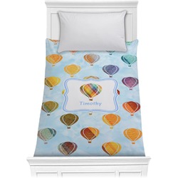 Watercolor Hot Air Balloons Comforter - Twin (Personalized)