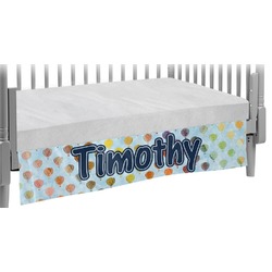 Watercolor Hot Air Balloons Crib Skirt (Personalized)