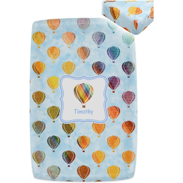 Watercolor Hot Air Balloons Crib Fitted Sheet - Apvl