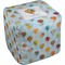 Watercolor Hot Air Balloons Cube Poof Ottoman (Top)