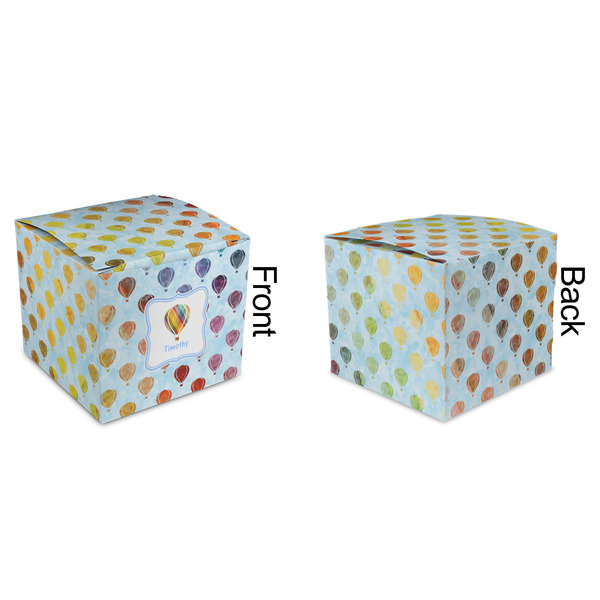 Watercolor Hot Air Balloons Cubic Gift Box - Approval