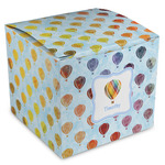 Watercolor Hot Air Balloons Cube Favor Gift Boxes (Personalized)