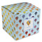 Watercolor Hot Air Balloons Cube Favor Gift Box - Front/Main