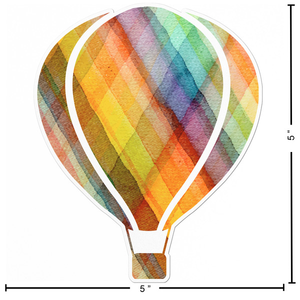 Watercolor Hot Air Balloons Custom Shape Iron On Patches - L - APPROVAL