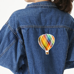 Watercolor Hot Air Balloons Twill Iron On Patch - Custom Shape - X-Large - Set of 4