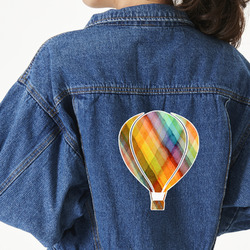 Watercolor Hot Air Balloons Twill Iron On Patch - Custom Shape - 2XL - Set of 4