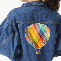 Watercolor Hot Air Balloons Twill Iron On Patch - Custom Shape - 3XL