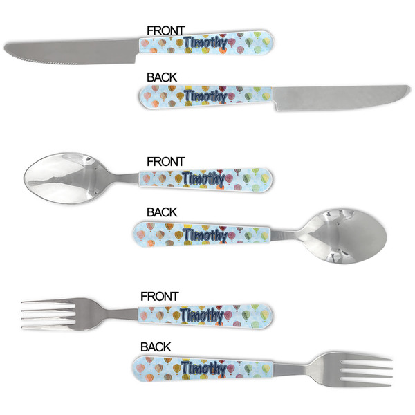 Watercolor Hot Air Balloons Cutlery Set - APPROVAL