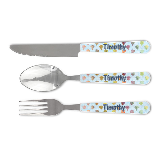 Custom Watercolor Hot Air Balloons Cutlery Set (Personalized)