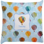 Watercolor Hot Air Balloons Decorative Pillow Case (Personalized)