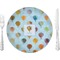 Watercolor Hot Air Balloons Glass Lunch / Dinner Plate 10" (Personalized)