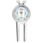 Watercolor Hot Air Balloons Golf Divot Tool & Ball Marker (Personalized)